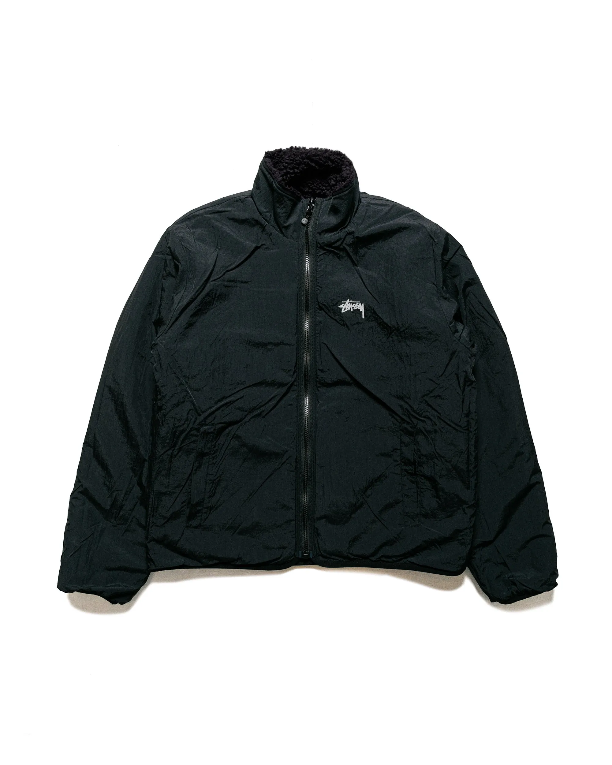 Stüssy Sherpa Reversible Jacket in Black