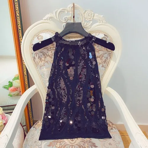 Summer New Style Elegant Halter Sleeveless Shirt Women Tank Slim Tops Shirts Blusas sequins Club Wear