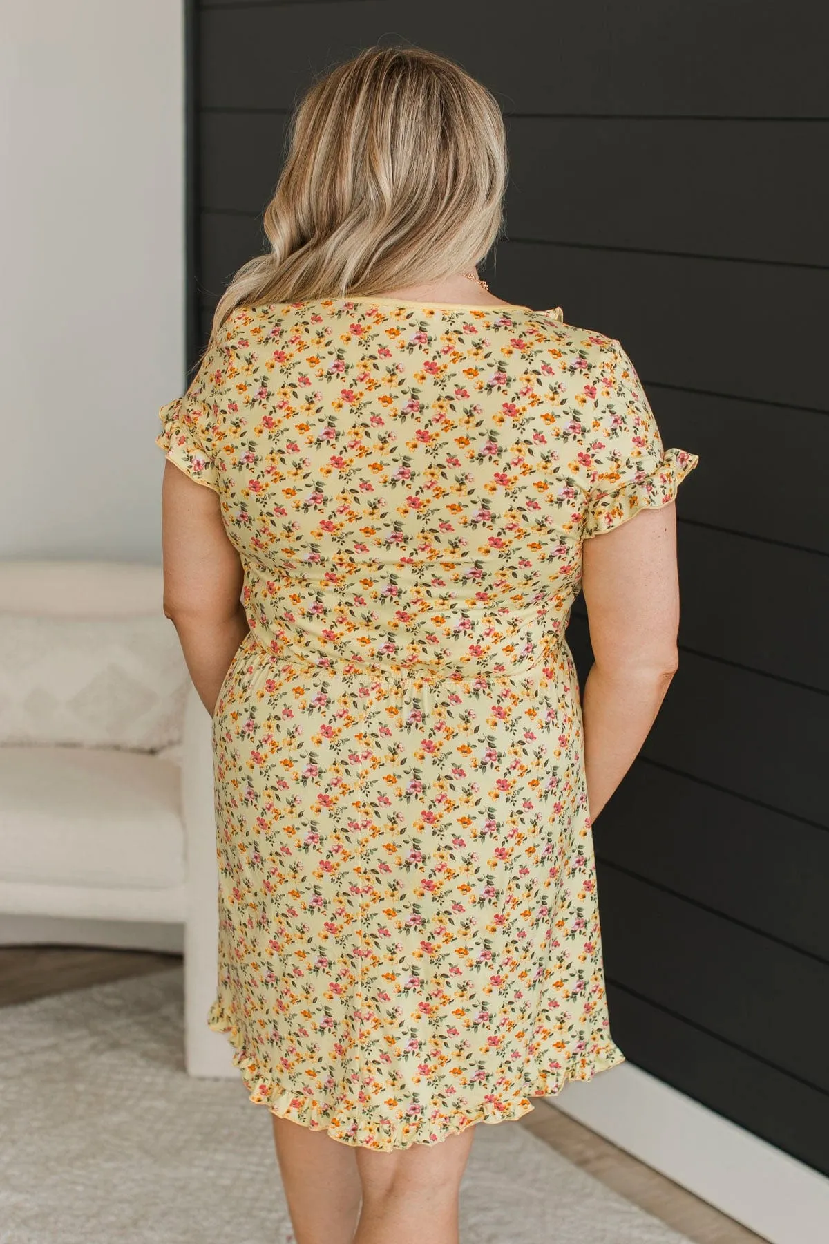 Taking The Leap Floral Dress- Yellow