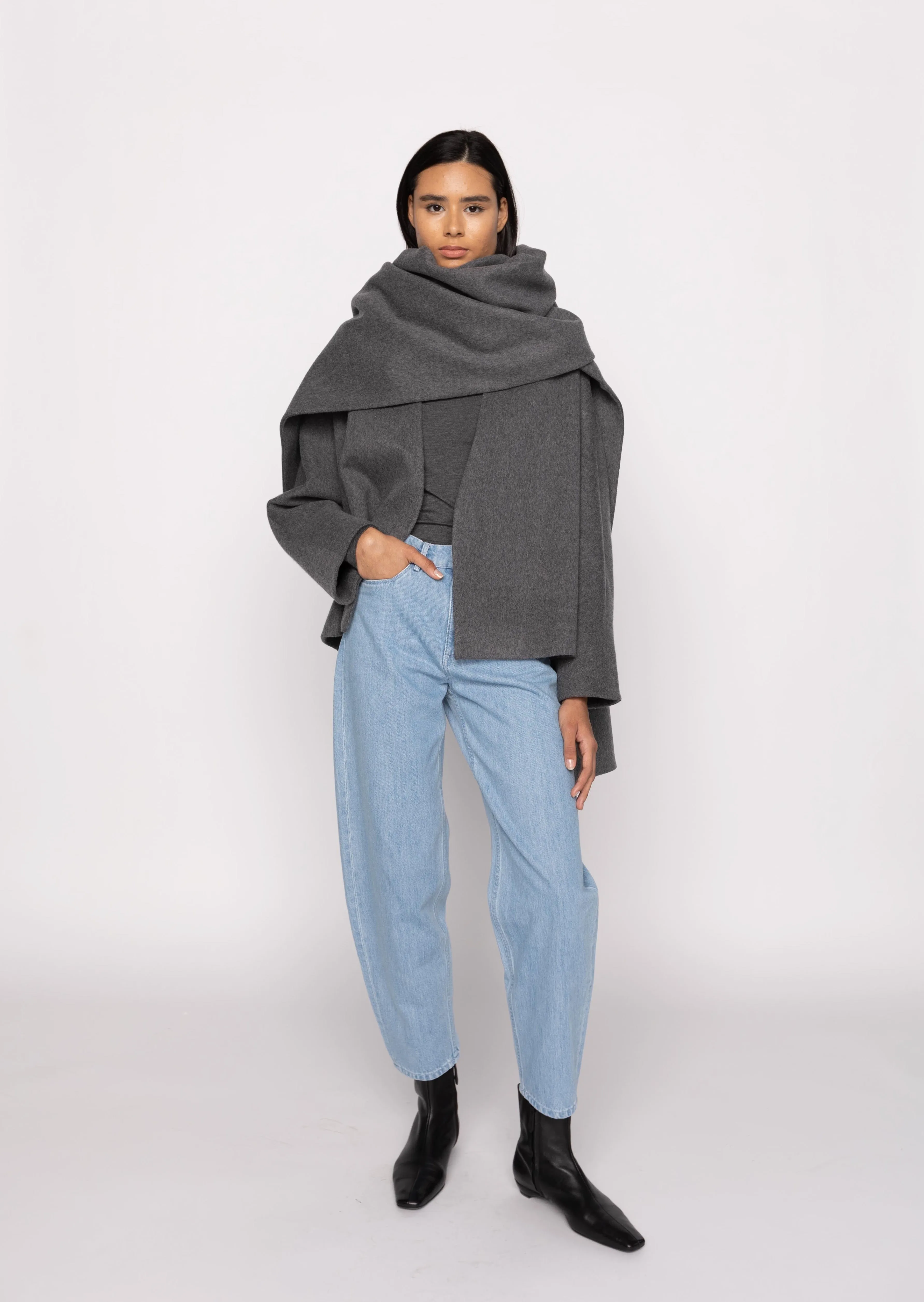 Tamuna Short Coat & Scarf