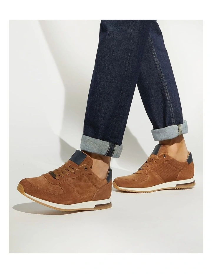 Trilogy Lace Up Sneaker in Tan