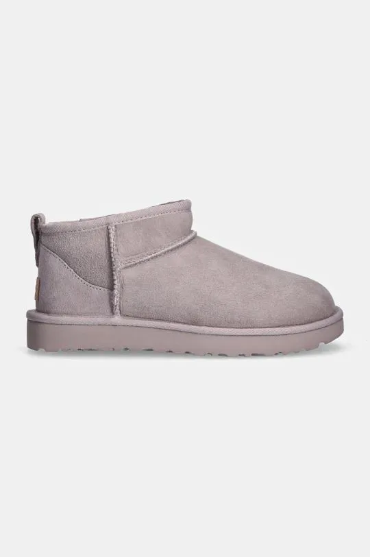 UGG suede snow boots Classic Ultra Mini gray color 1116109-PSK