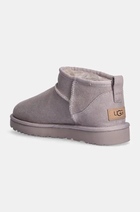 UGG suede snow boots Classic Ultra Mini gray color 1116109-PSK