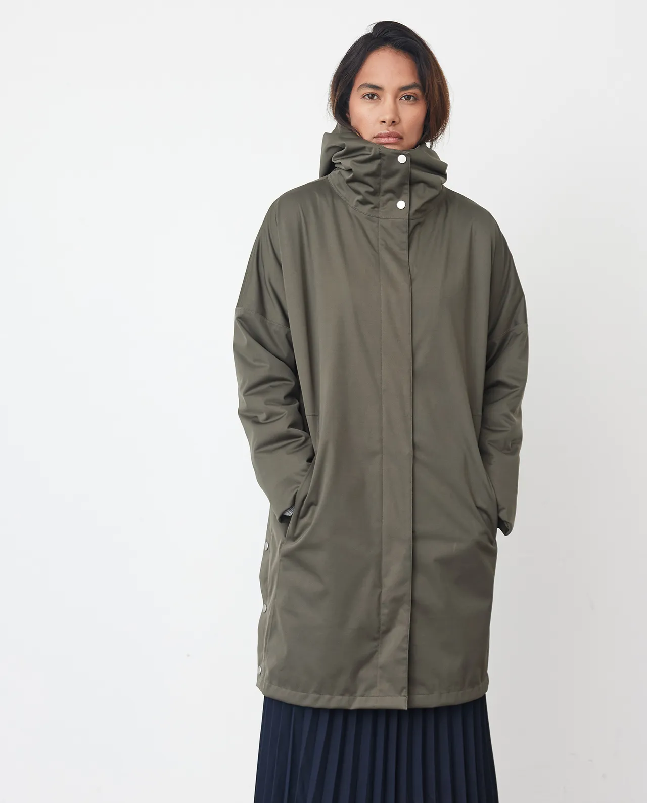 Waterproof Tour Dark Olive - Womens Green Waterproof Jacket | Protected Species: Shop now!