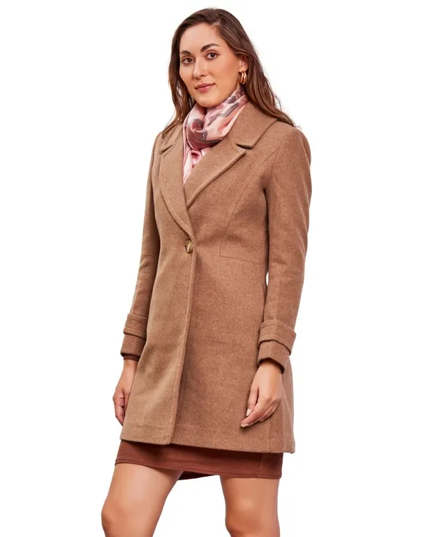 Women Coat Hazelnut Color