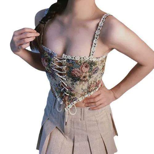 Women's Camisole Tank Tops Embroidery Lace Fashion Flower