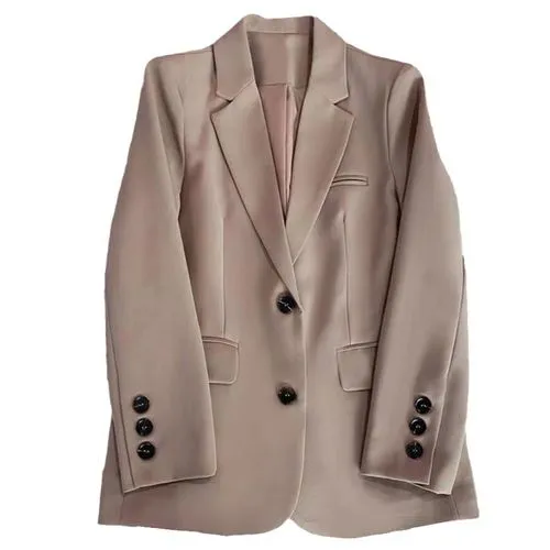 Women's Coat Long Sleeve Blazers Business Solid Color