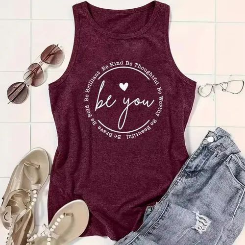 Women's Racerback Tank Tops Tank Tops Printing Streetwear Letter Heart Shape