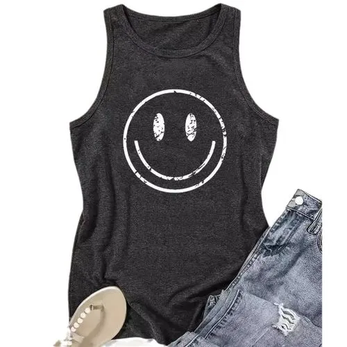 Women's Racerback Tank Tops Tank Tops Printing Streetwear Smile Face