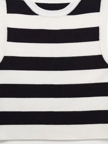 Women's Vest Tank Tops Casual Stripe Solid Color