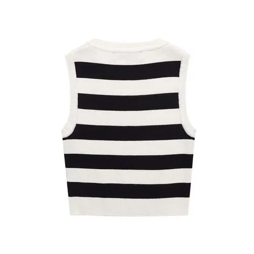 Women's Vest Tank Tops Casual Stripe Solid Color