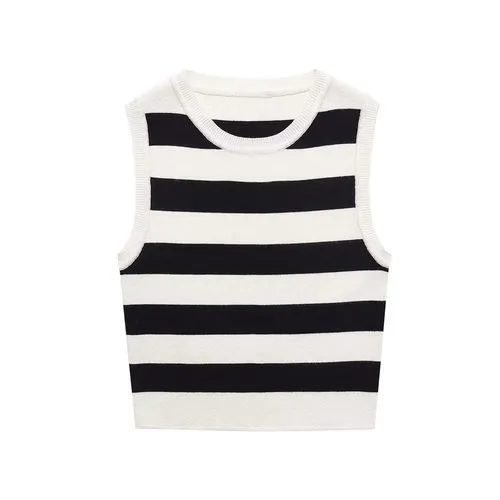 Women's Vest Tank Tops Casual Stripe Solid Color