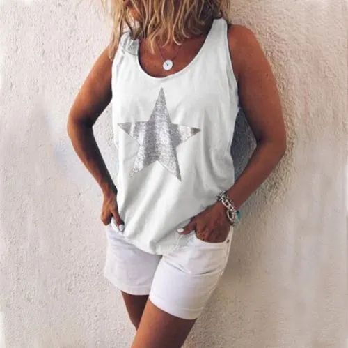 Women's Vest Tank Tops Printing Fashion Star