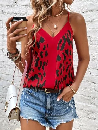 Women's Vest Tank Tops Streetwear Leopard