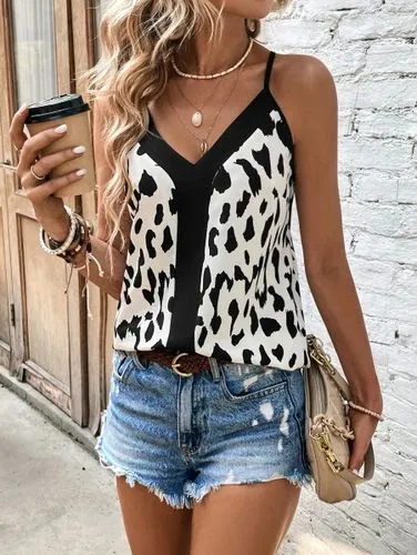 Women's Vest Tank Tops Streetwear Leopard