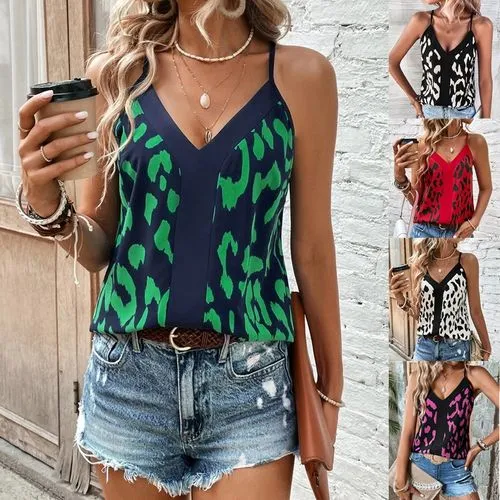 Women's Vest Tank Tops Streetwear Leopard