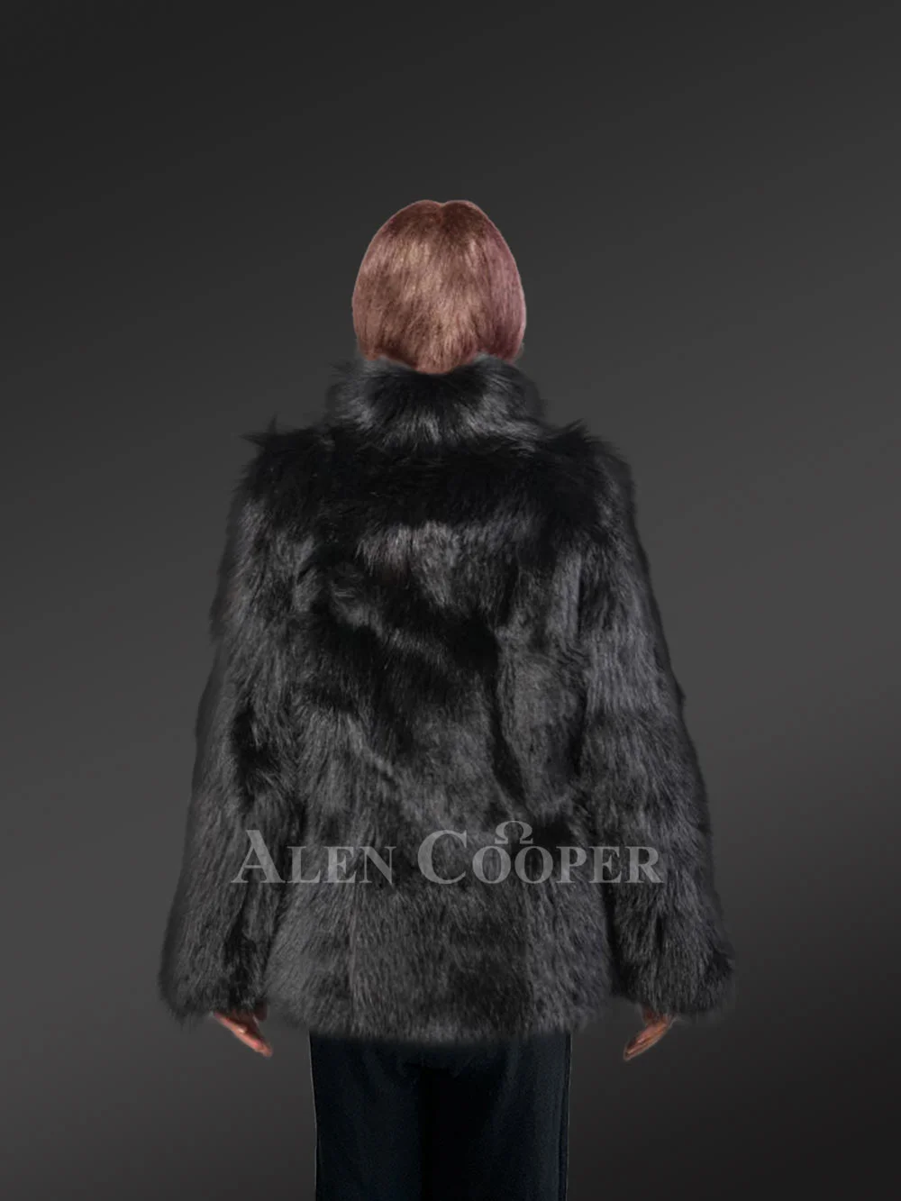 Womens Black Raccoon Coat