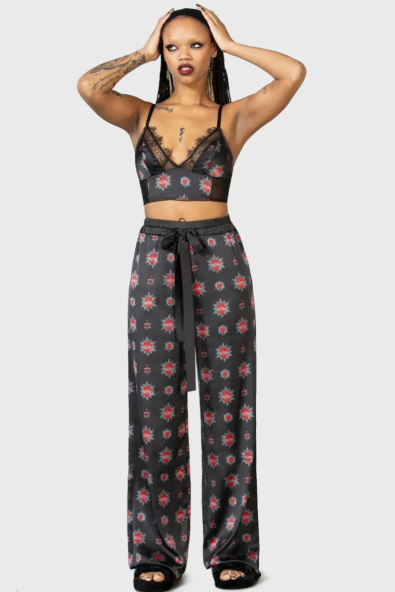 women's Pyjama Pants KILLSTAR - Arrow Of Fate - Black - KSRA010250  -  Metal-shop