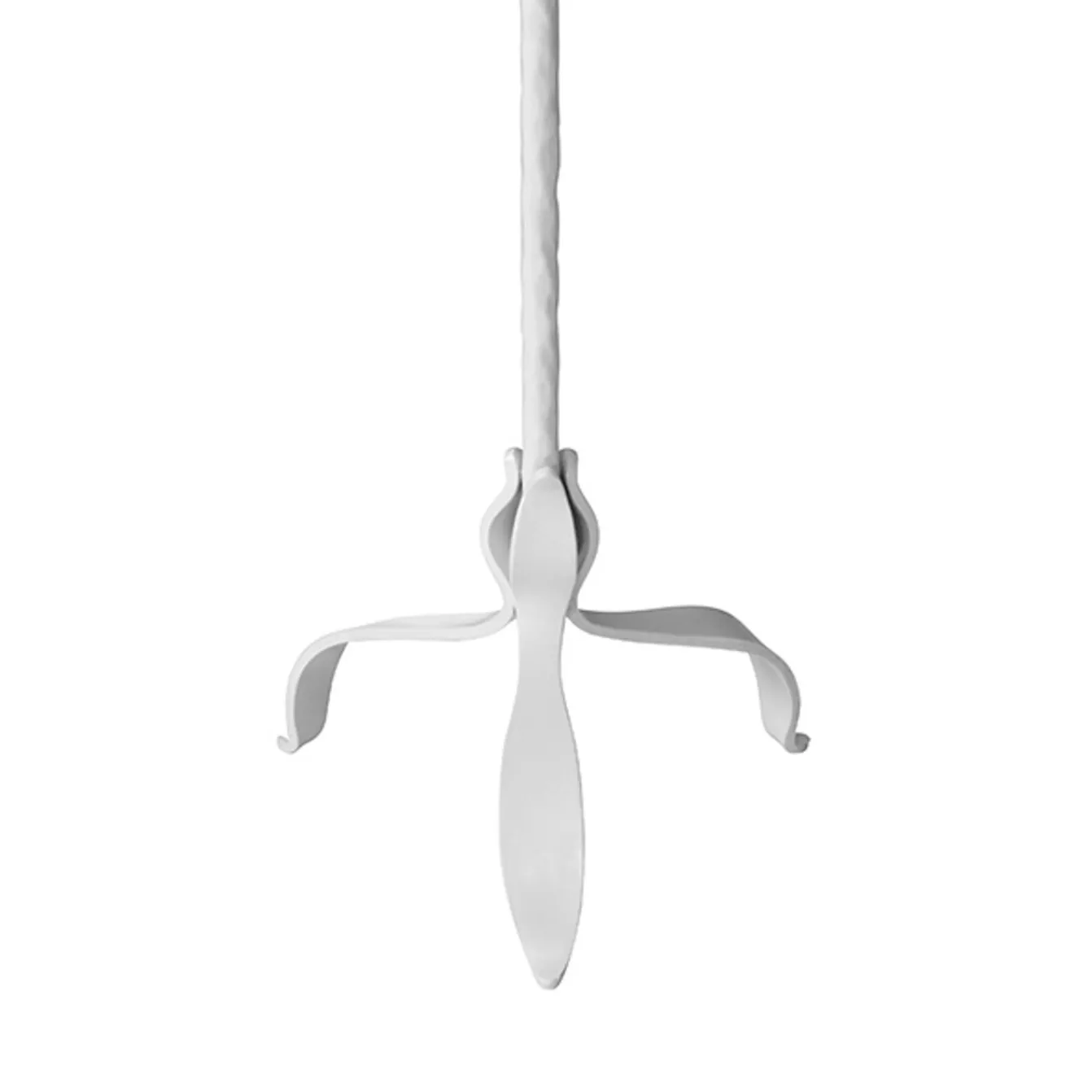 Worlds Away Belinda Tole Leaf Matte White Floor Lamp