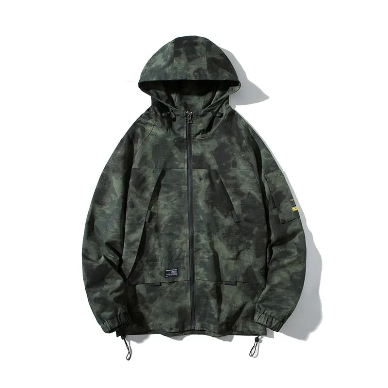 Xituodai Camouflage Military Jacket - Hip Hop Style, Loose Fit, Hooded, Slim Outwear - Cotton Harajuku Coat for Men