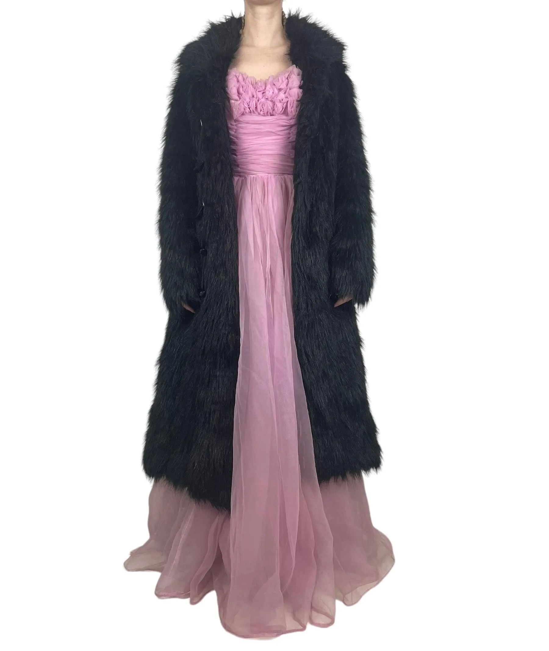 Y2K Must-Have Faux Fur Coat Result: Y2K Essential Faux Fur Coat - Shop Now!